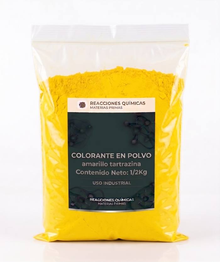 Colorante en Polvo — Amarillo Tartrazina — 1/2 Kg