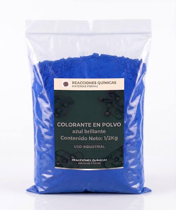 Colorante en Polvo — Azul Brillante — 1/2 Kg